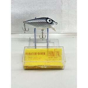 ThinFin Fishing Lure Floater Diver Fish Bait Silver Shad Storm AT1 Vintage